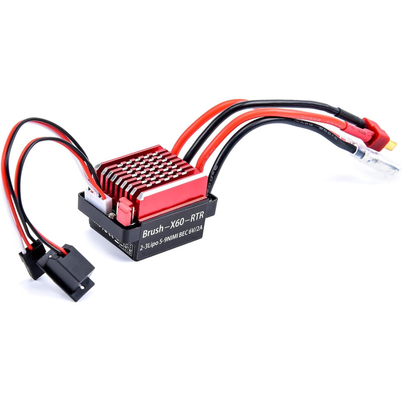 Szczotkowy regulator ESC 60A z BEC 6V/2A – do modeli RC 2S