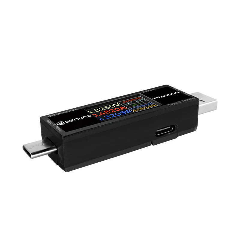 SEQURE TVA3006 – miernik napięcia i prądu USB-A/USB-C