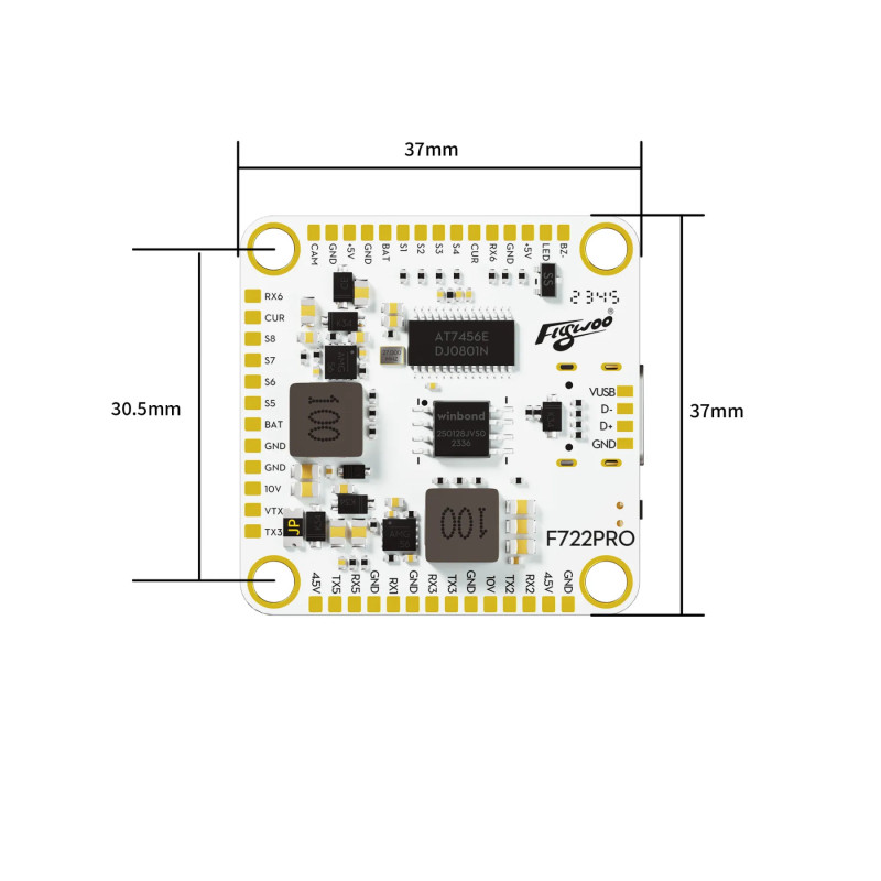 Flywoo GOKU F722 PRO V2 – kontroler lotu 30×30 mm, STM32F722