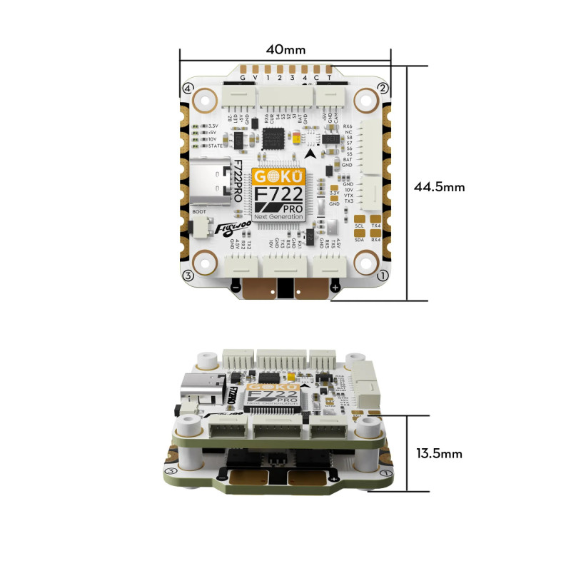 Flywoo GOKU F722 Pro V2 Stack – FC + ESC 4in1 55A 3–6S 30x30