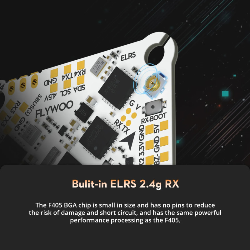 Flywoo GOKU F405 HD AIO V2 – kontroler lotu (FC) 1–2S ELRS 12A