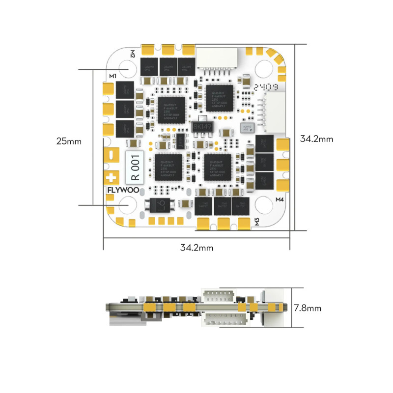 Flywoo GOKU GN745 AIO V3 – kontroler lotu (FC) 45A 2–6S MPU6000