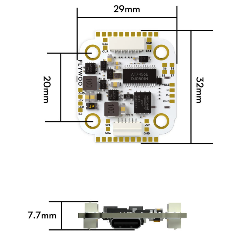 Flywoo GOKU F722 PRO Mini V2 – 20×20 FC with F7, OSD, DJI Support