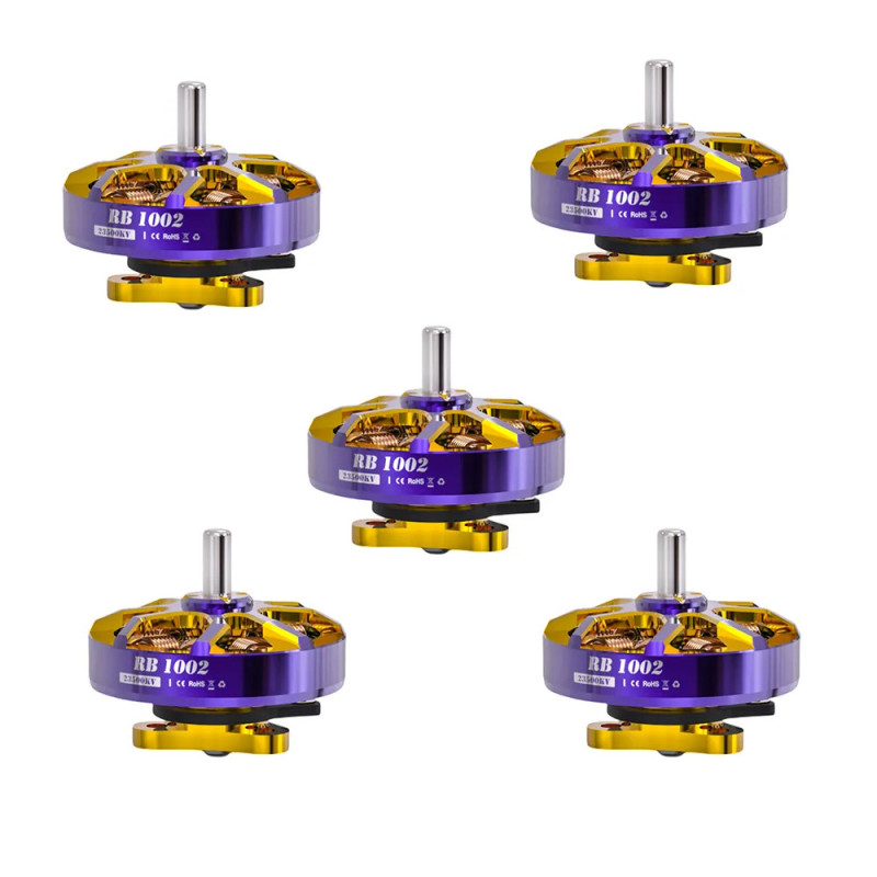 Flywoo ROBO 1002 23500KV – ultralekki silnik FPV 1S Gold/Fiolet