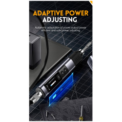 FNIRSI HS-02B – Zestaw lutownicy 100W z 3 grotami i etui