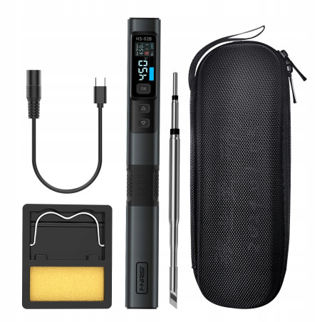 FNIRSI HS-02B Inteligentna Lutownica 100W USB-C Zestaw standard