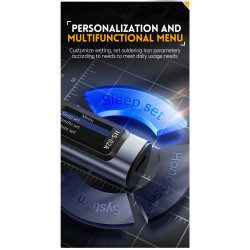 FNIRSI HS-02A Precyzyjna Lutownica Cyfrowa 100W USB QC/PD 6szt. groty HS02