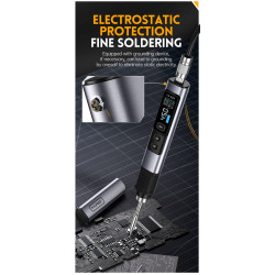 FNIRSI HS-02A – 100W Digital USB-C Soldering Iron with 6 Tips