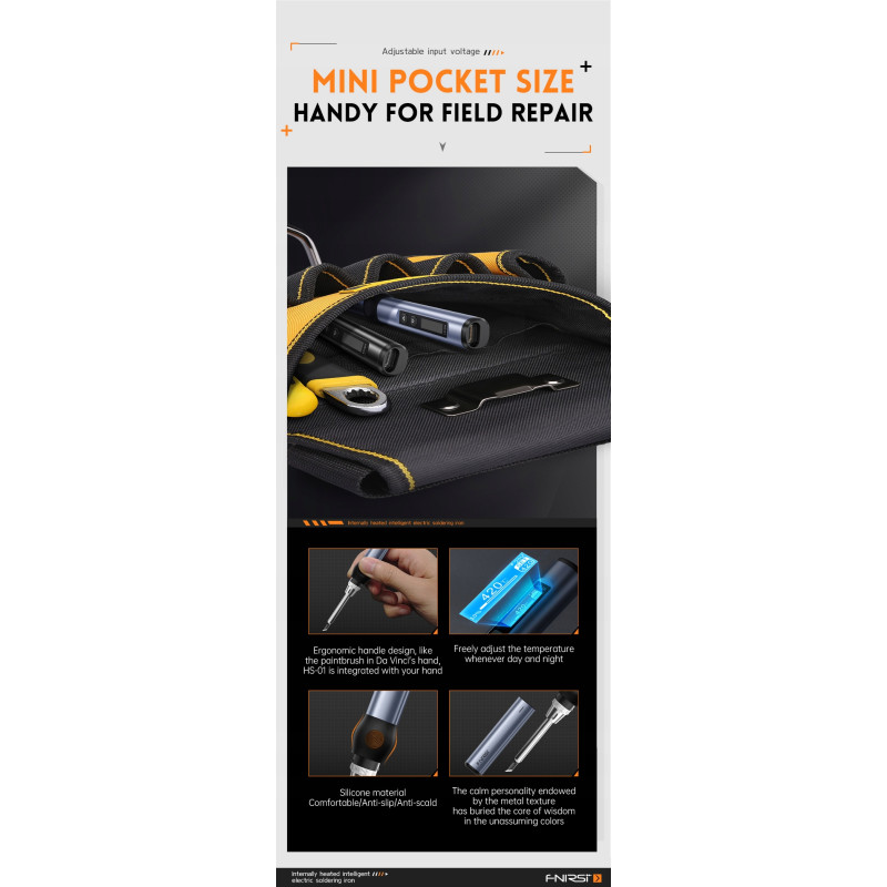 FNIRSI HS-01 – Lutownica cyfrowa 65W z USB-C i OLED