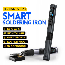 FNIRSI HS-02A – Smart 100W Soldering Iron with USB-C and IPS Display