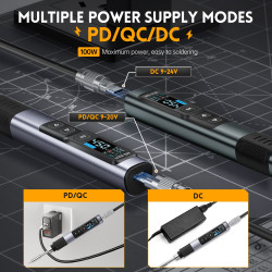 FNIRSI HS-02A – Smart 100W Soldering Iron with USB-C and IPS Display