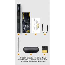 FNIRSI HS-02A – Smart 100W Soldering Iron with USB-C and IPS Display