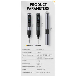 FNIRSI HS-02A – Smart 100W Soldering Iron with USB-C and IPS Display