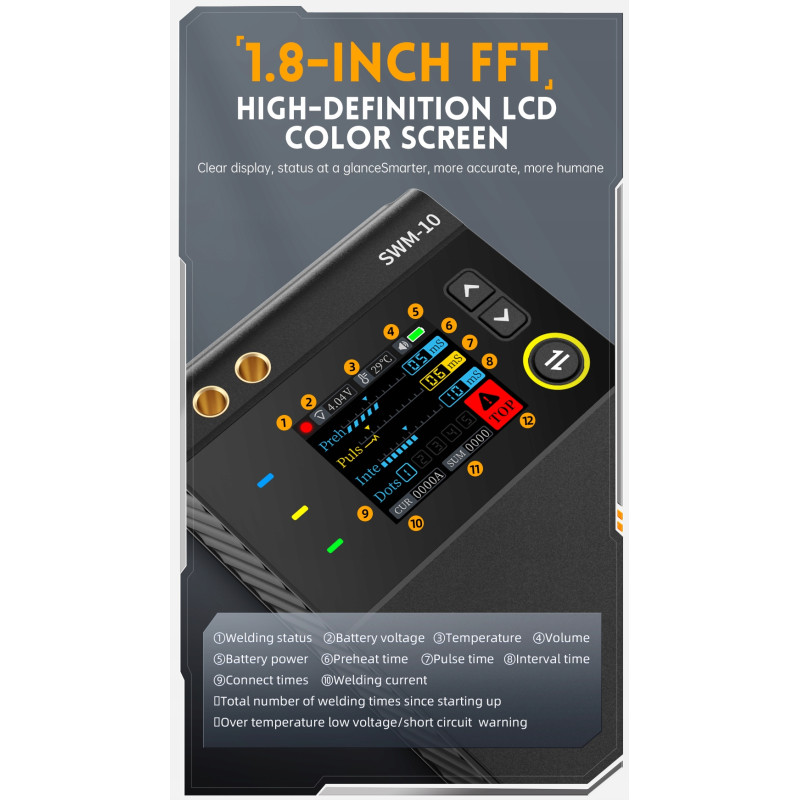 Handheld spot welder for lithium battery tabs