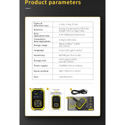 FNIRSI GC01 – Geiger Counter Radiation Detector for X/β/γ