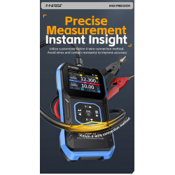 FNIRSI HRM-10 Battery Tester – Voltage & Resistance 0–100V, LCD