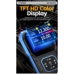 FNIRSI HRM-10 Battery Tester – Voltage & Resistance 0–100V, LCD