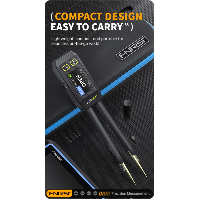 FNIRSI LCR-ST1 – Tester SMD z pęsetą i pomiarem LCR, USB-C