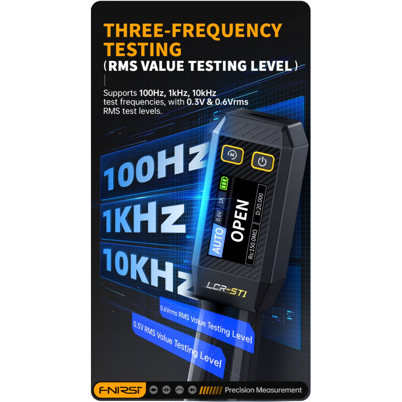 FNIRSI LCR-ST1 – Smart SMD Tweezer LCR Tester with USB-C