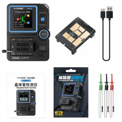 Compact electronic component tester with LCD screen