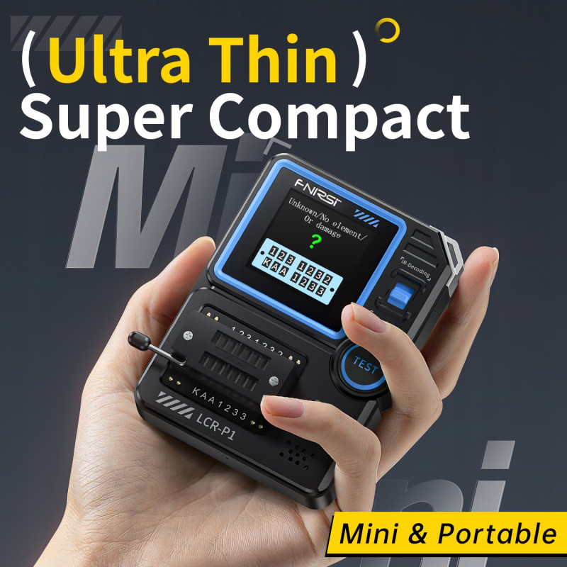 FNIRSI LCR-P1 – LCR Tester ESR Capacitors Auto Component Detection