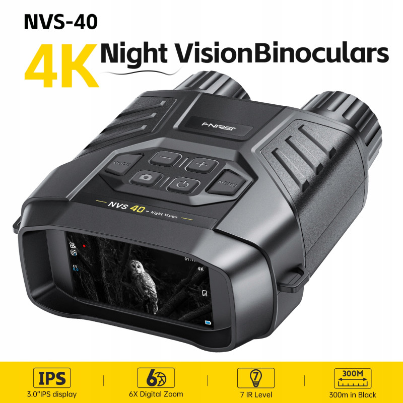 FNIRSI NVS-40 – Noktowizor cyfrowy 4K z zasięgiem 300 m i IR LED