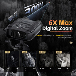 FNIRSI NVS-40 – Digital Night Vision Binoculars 4K with 300m Range