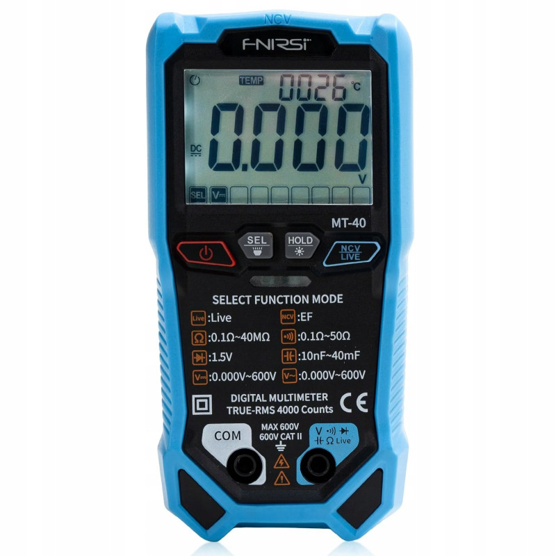 Digital multimeter with NCV and flashlight