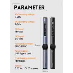 FNIRSI HS-01 smart soldering iron with OLED display