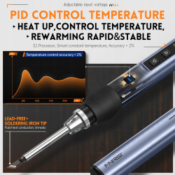 FNIRSI HS-01 BC2 – Smart 100W Soldering Iron with OLED and USB-C