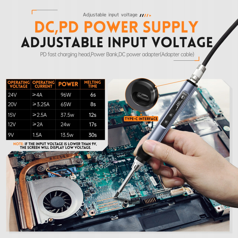 FNIRSI HS-01 BC2 – Smart 100W Soldering Iron with OLED and USB-C