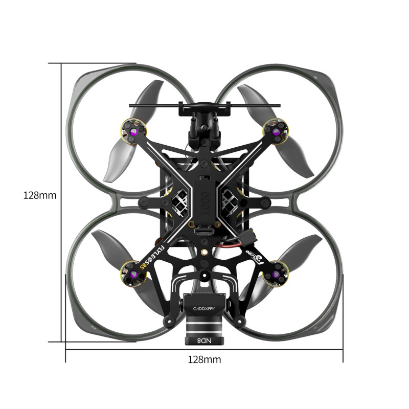 FPV drone with Walksnail Moonlight 4K system and LED lights