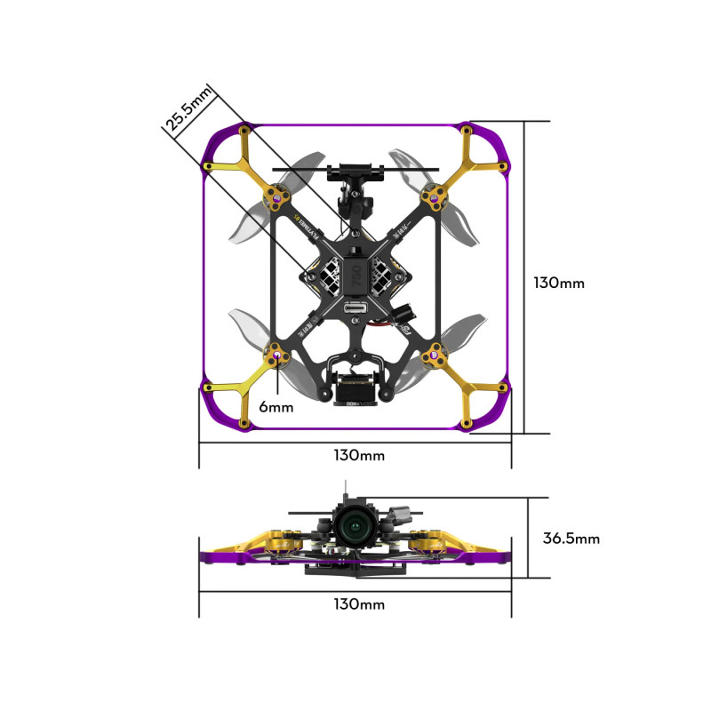 Flywoo Flytimes 85 HD O4 2S ELRS – 2" Cinewhoop FPV Drone 4K