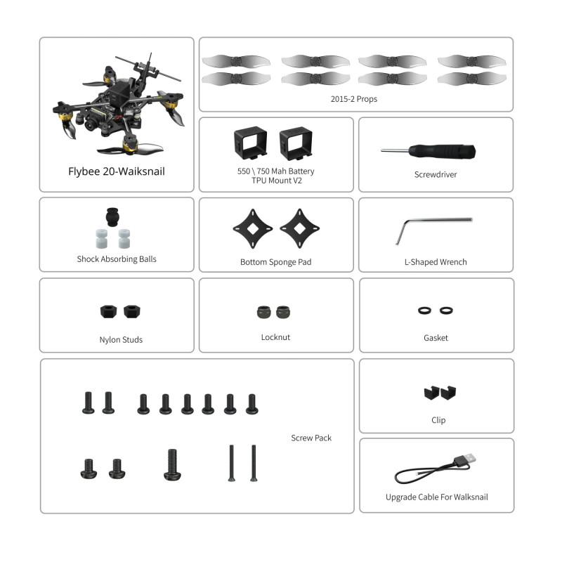Flywoo Flybee 20 HD 2S ELRS – micro dron Walksnail do FPV