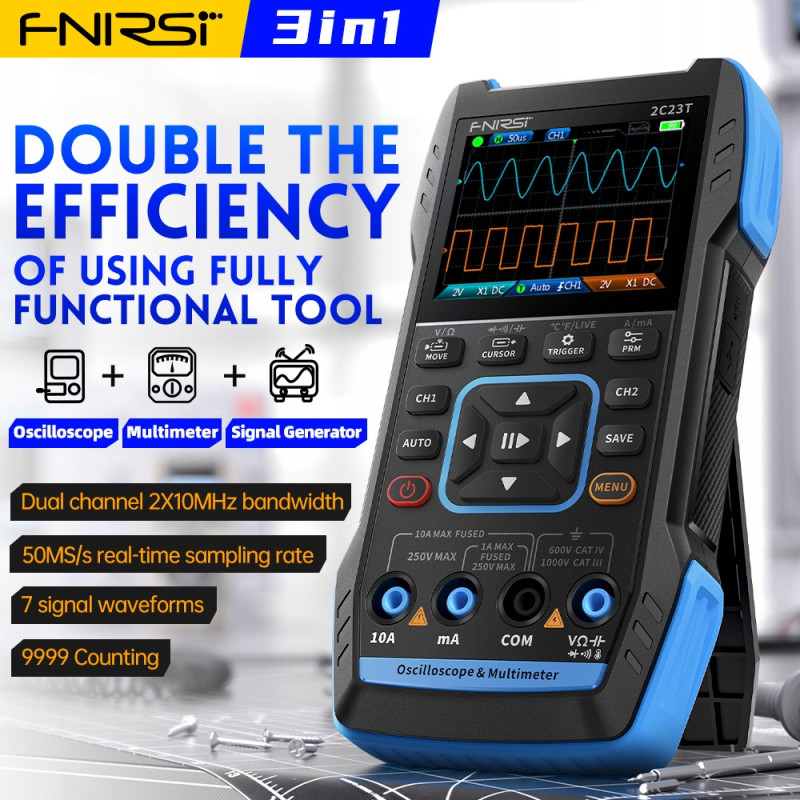 FNIRSI 2C23T 3-in-1 Digital Oscilloscope 50 MS/s 10 MHz