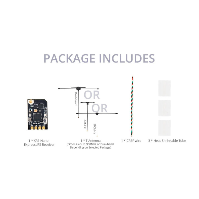 RadioMaster XR1 Nano – ELRS odbiornik Dual-Band / 2.4GHz / 900MHz