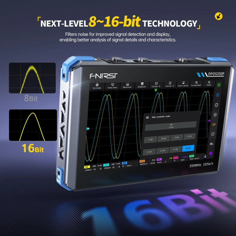 Oscyloskop FNIRSI DPOS350P 350MHz 1GSPS | Avifly