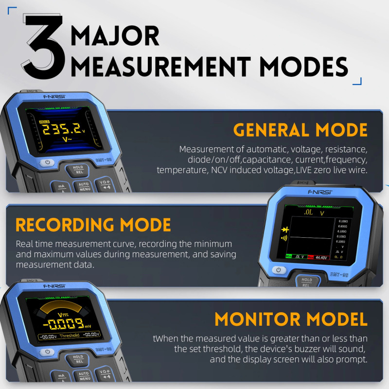 FNIRSI multimeter with NCV and temp sensor