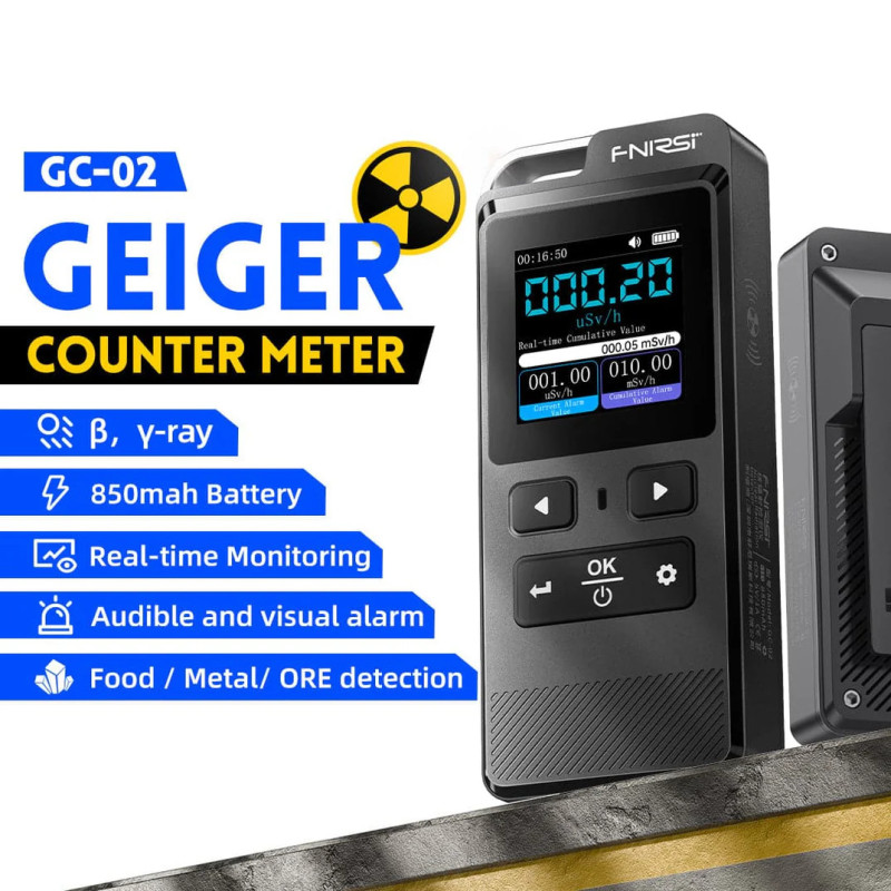 FNIRSI GC-02 – Portable Geiger Counter for Radiation Detection