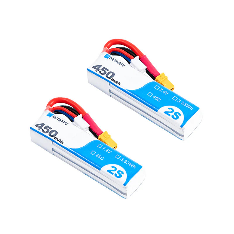 BetaFPV 450mAh 2S 45C - Akumulatory LiPo XT30 (2 szt.) - Whoop/Toothpi