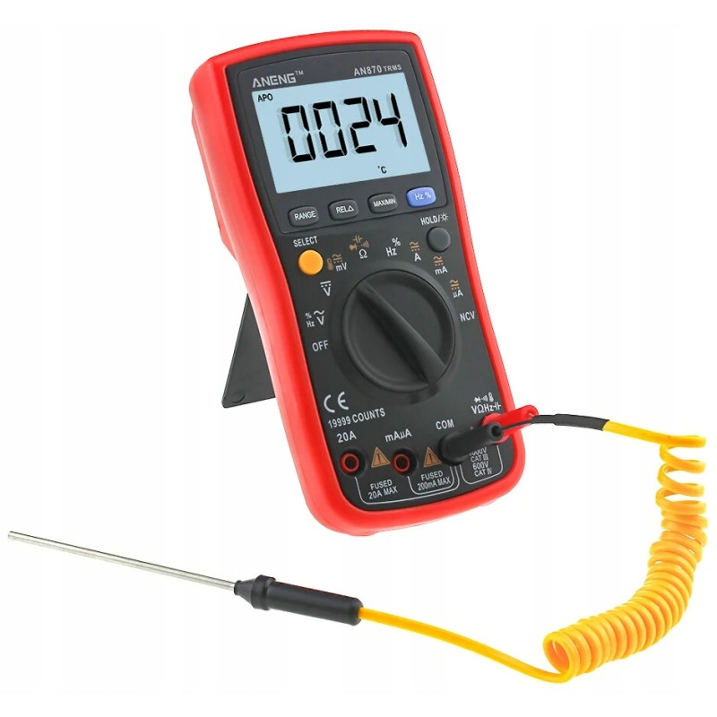 Multimetr ANENG AN870 Pro – True RMS, LCD 19999, NCV