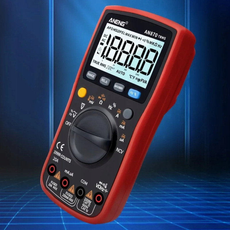 Multimetr ANENG AN870 Pro – True RMS, LCD 19999, NCV