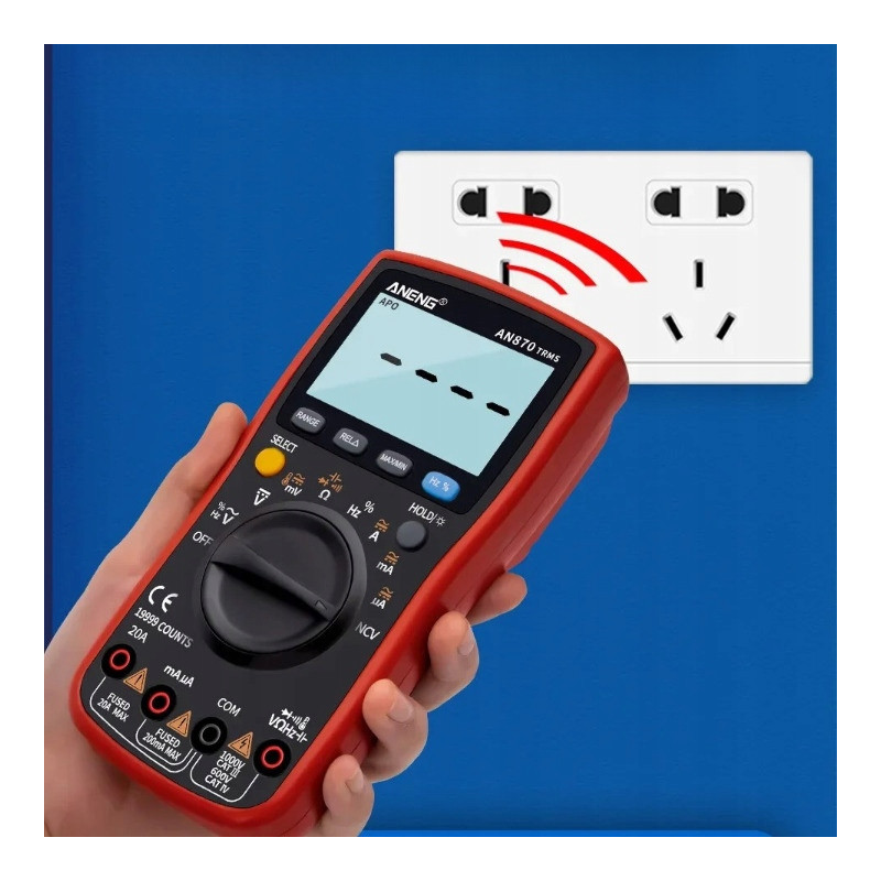 Multimetr ANENG AN870 Pro – True RMS, LCD 19999, NCV