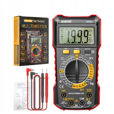 Multimetr cyfrowy ANENG SZ304 auto range LCD DC/AC tester NCV