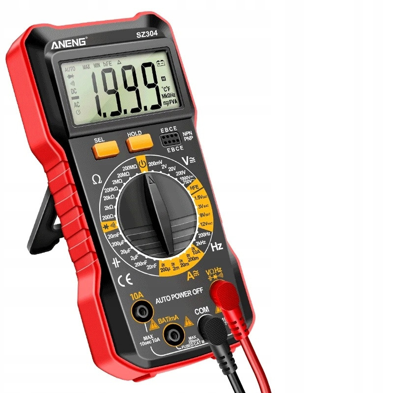Multimetr ANENG SZ304 – auto range, LCD, NCV, 2000 pozycji