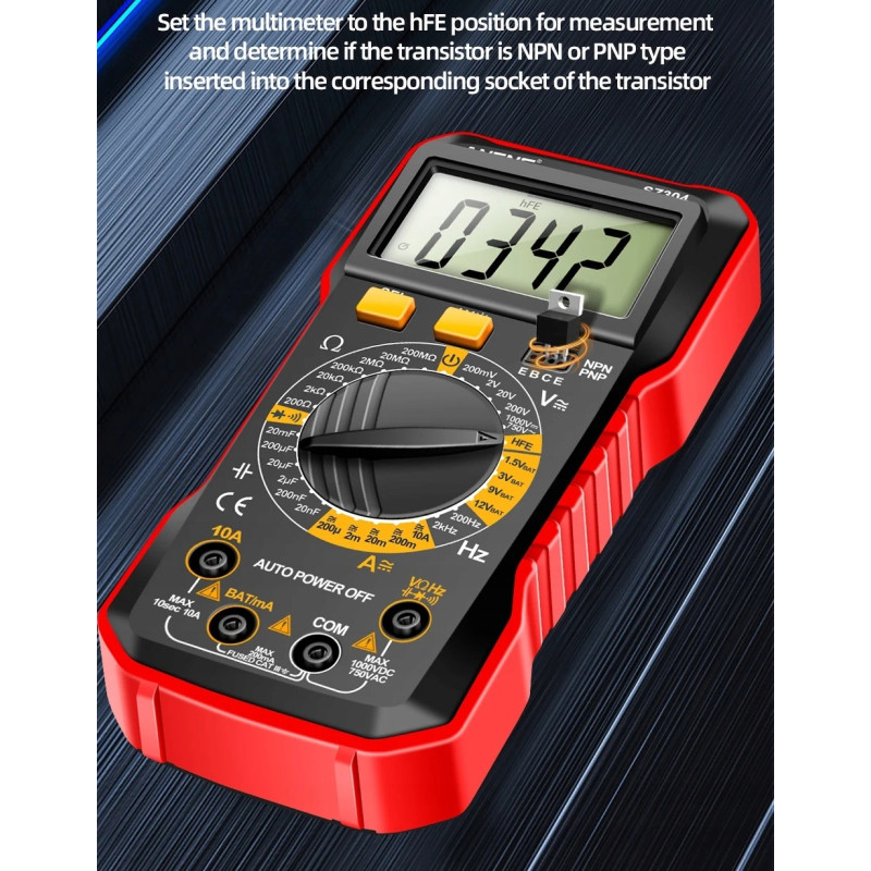 ANENG SZ304 Digital Multimeter – auto range, NCV, 2000 counts