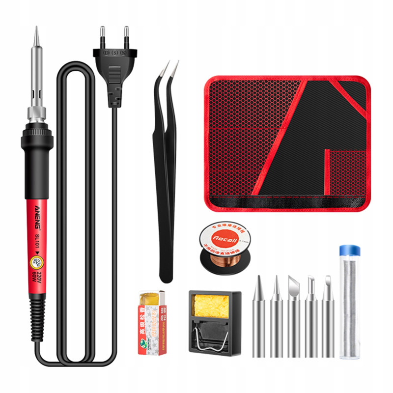 ANENG SL101 Soldering Kit 60W – Adjustable, Tips, Case Included