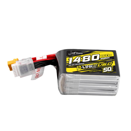 Tattu R-Line V6 1480mAh 6S 160C LiPo XT60 [SQ] - Ultimate FPV Power
