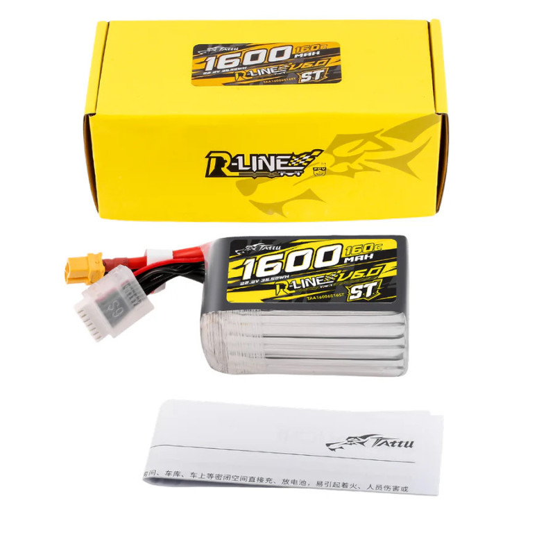 Tattu R-Line V6 1600mAh 6S 160C LiPo XT60 [ST] - Wyższa Pojemność