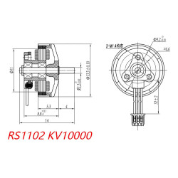Happymodel RS1102 10000KV – 2S FPV motor, 2.8 g